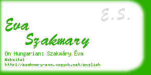 eva szakmary business card